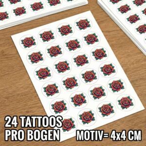 24 Tattoos 4x4cm