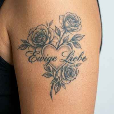 Blühende Verbundenheit – Romantisches „Ewige Liebe“ Fake Tattoo 2 Blühende Verbundenheit – Romantisches „Ewige Liebe“ Fake Tattoo – Bild 2