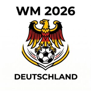 WM 2026 Deutschland Adler mit Fußball, Fan-Tattoo in Schwarz-Rot-Gold