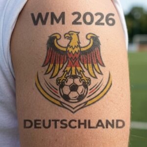 WM 2026 Adler Klebetattoo auf der Haut