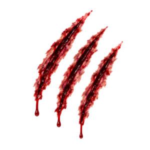 Blutige Krallen-Kratzer Halloween Wunden Fake Tattoo