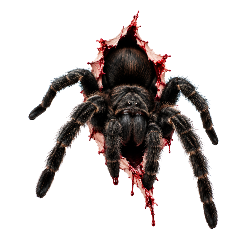 Spinne aus der Haut – Realistisches 3D Halloween Fake Tattoo 1 Spinne aus der Haut Halloween Fake Tattoo