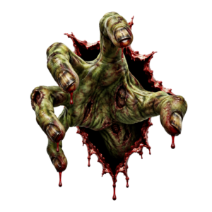 Zombiehand bricht durch die Haut Halloween Fake Tattoo